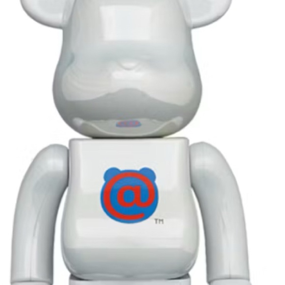 Stylish White and Blue Action Figure